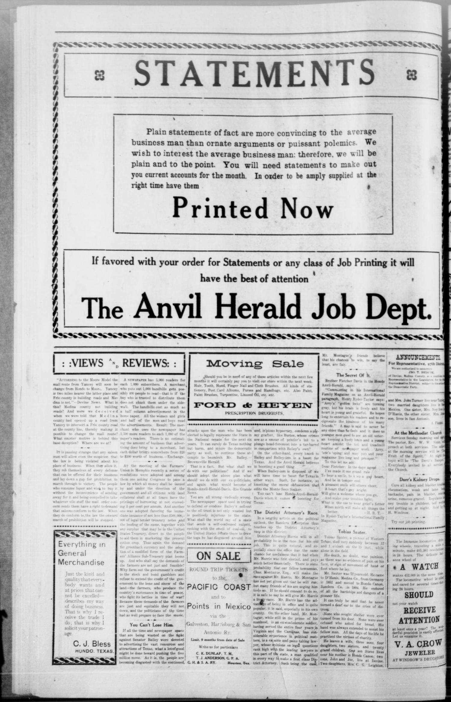 The Hondo Anvil Herald. (Hondo, Tex.), Vol. 22, No. 24, Ed. 1 Saturday, January 25, 1908
                                                
                                                    [Sequence #]: 2 of 6
                                                