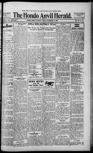 Primary view of object titled 'The Hondo Anvil Herald. (Hondo, Tex.), Vol. 60, No. 22, Ed. 1 Friday, November 30, 1945'.