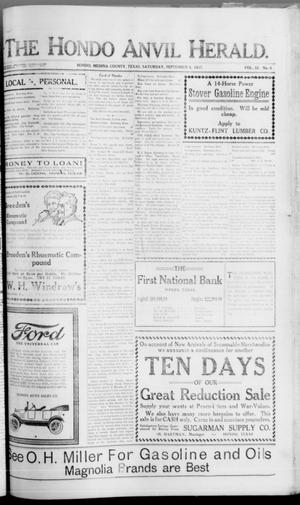 The Hondo Anvil Herald. (Hondo, Tex.), Vol. 32, No. 6, Ed. 1 Saturday, September 8, 1917