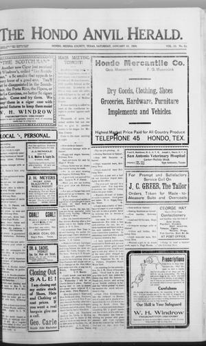 The Hondo Anvil Herald. (Hondo, Tex.), Vol. 23, No. 23, Ed. 1 Saturday, January 16, 1909