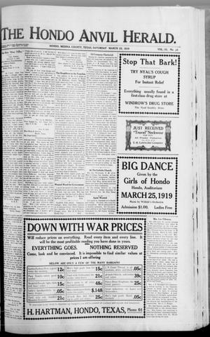 The Hondo Anvil Herald. (Hondo, Tex.), Vol. 33, No. 34, Ed. 1 Saturday, March 22, 1919
