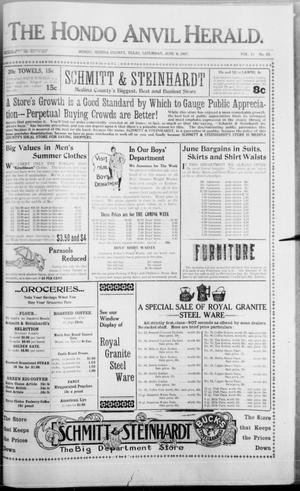 The Hondo Anvil Herald. (Hondo, Tex.), Vol. 21, No. 43, Ed. 1 Saturday, June 8, 1907