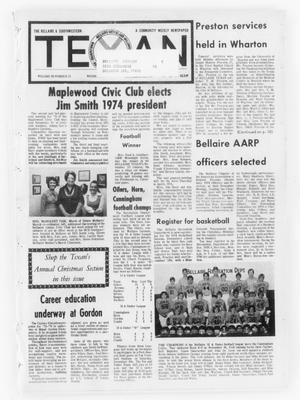 The Bellaire & Southwestern Texan (Bellaire, Tex.), Vol. 20, No. 35, Ed. 1 Wednesday, November 28, 1973