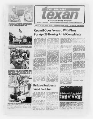 Primary view of object titled 'The Bellaire Texan (Bellaire, Tex.), Vol. 24, No. 50, Ed. 1 Wednesday, April 19, 1978'.