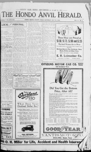 The Hondo Anvil Herald. (Hondo, Tex.), Vol. 37, No. 1, Ed. 1 Saturday, July 29, 1922