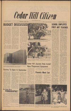 Primary view of object titled 'Cedar Hill Citizen (Cedar Hill, Tex.), Vol. 1, No. 5, Ed. 1 Thursday, August 10, 1972'.