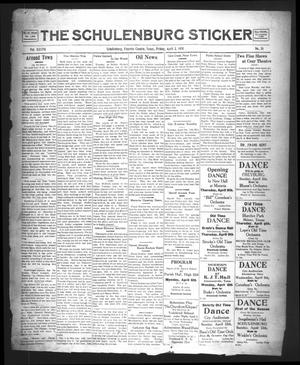 The Schulenburg Sticker (Schulenburg, Tex.), Vol. 37, No. 31, Ed. 1 Friday, April 3, 1931