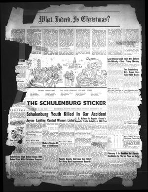 The Schulenburg Sticker (Schulenburg, Tex.), Vol. 66, No. 22, Ed. 1 Thursday, December 24, 1959