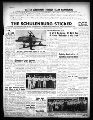 The Schulenburg Sticker (Schulenburg, Tex.), Vol. 64, No. 52, Ed. 1 Friday, July 25, 1958
