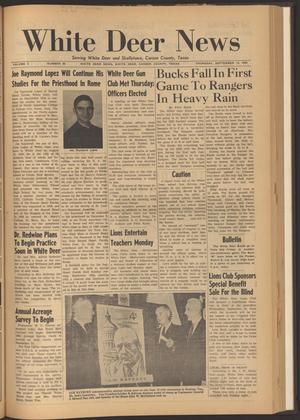 Primary view of object titled 'White Deer News (White Deer, Tex.), Vol. 3, No. 26, Ed. 1 Thursday, September 13, 1962'.