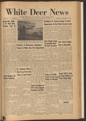 White Deer News (White Deer, Tex.), Vol. 3, No. 27, Ed. 1 Thursday, September 20, 1962