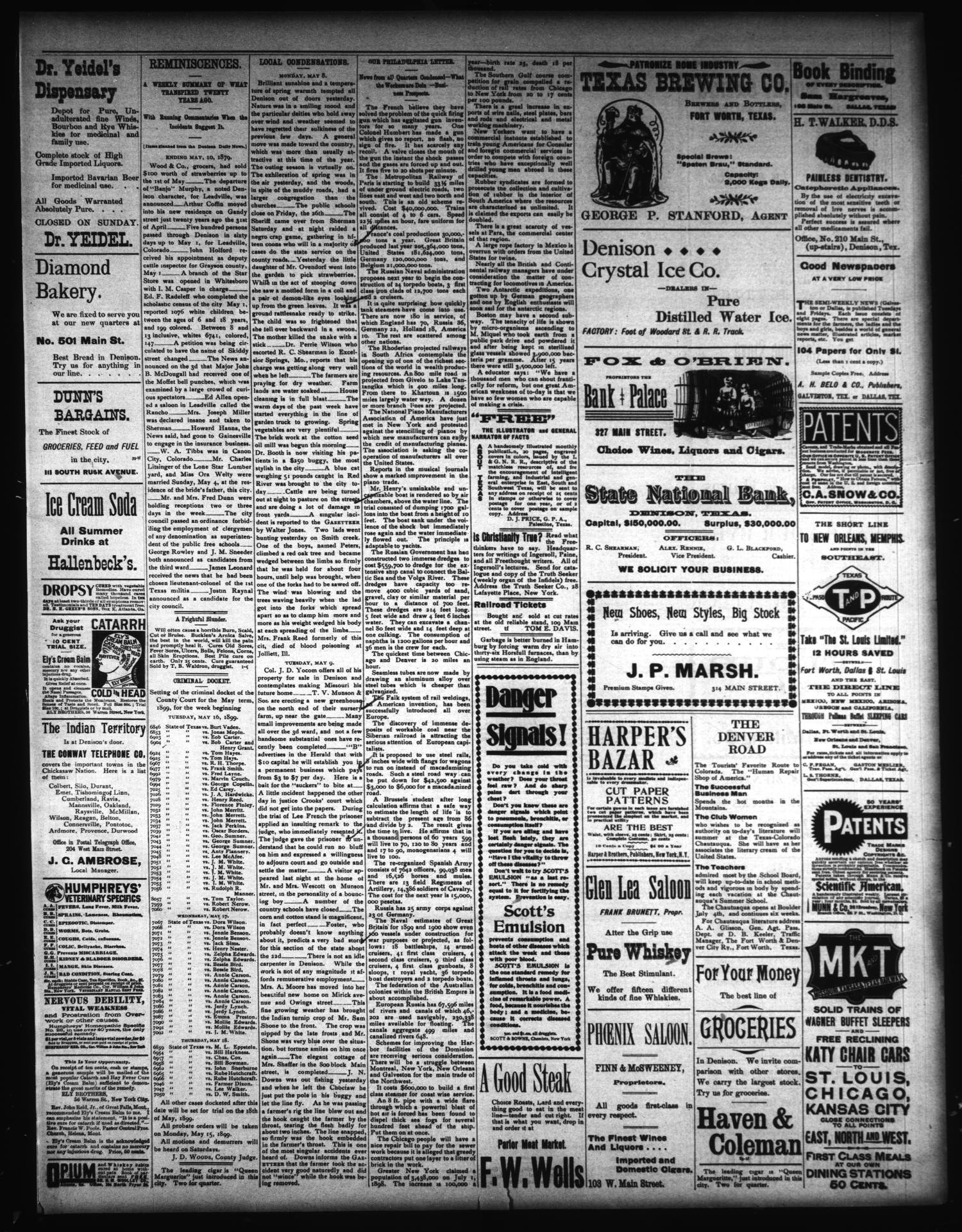 The Sunday Gazetteer. (Denison, Tex.), Vol. 18, No. 4, Ed. 1 Sunday, May 14, 1899
                                                
                                                    [Sequence #]: 3 of 4
                                                
