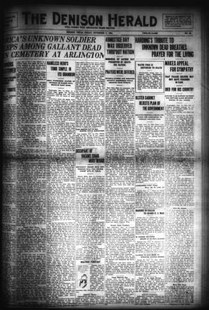 Primary view of object titled 'The Denison Herald (Denison, Tex.), No. 92, Ed. 1 Friday, November 11, 1921'.