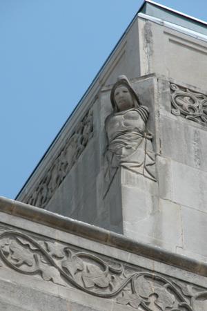 Primary view of object titled 'San Angelo City Hall, detail of sculpture on building'.