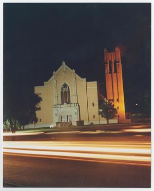 [Photograph of Radford Auditorium at Night]