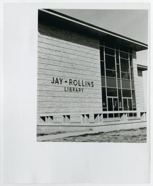 [Photograph of Entrance to Jay-Rollins Library]