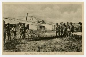 [Postcard of Airplane at Camp MacArthur]