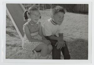 Primary view of object titled '[Photograph of Dr. Thomas Kim's Children]'.