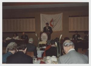 [Photograph of Dr. Monk at Prayer Breakfast]