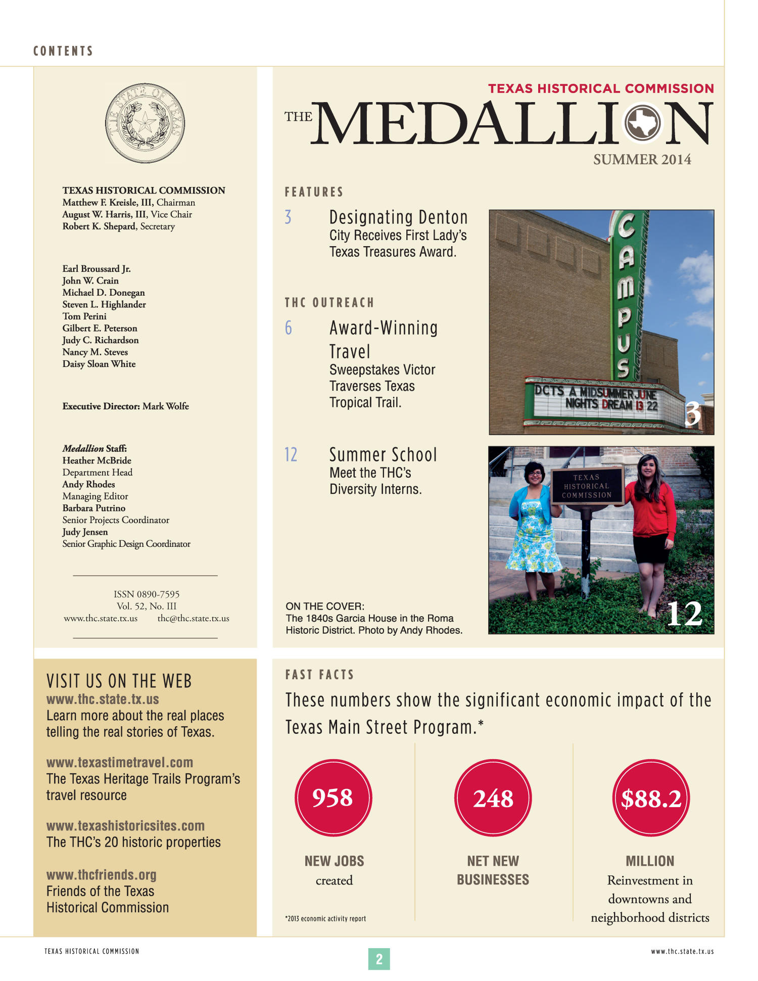 The Medallion, Volume 52, Number 3, Summer 2014
                                                
                                                    2
                                                