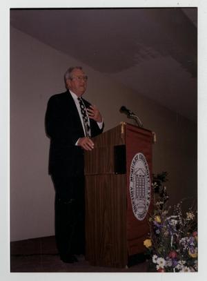[Photograph of Weldon Crowley at a 1996 Trustee Dinner]