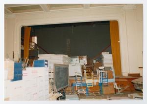 [Photograph of Auditorium as Storeroom]