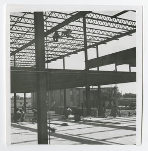 Primary view of object titled '[Construction of Jay-Rollins Library]'.