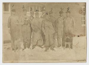 Primary view of [Photograph of Men at Epileptic Colony of Abilene]