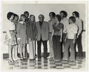 [Photograph of Bert Affleck and Students]