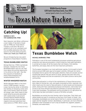 The Texas Nature Tracker, 2012