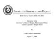 Book: Texas Lottery Commission Requests for Legislative Appropriations: Fis…