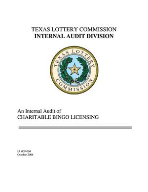 Texas Lottery Commission Internal Audit: Charitable Bingo Licensing