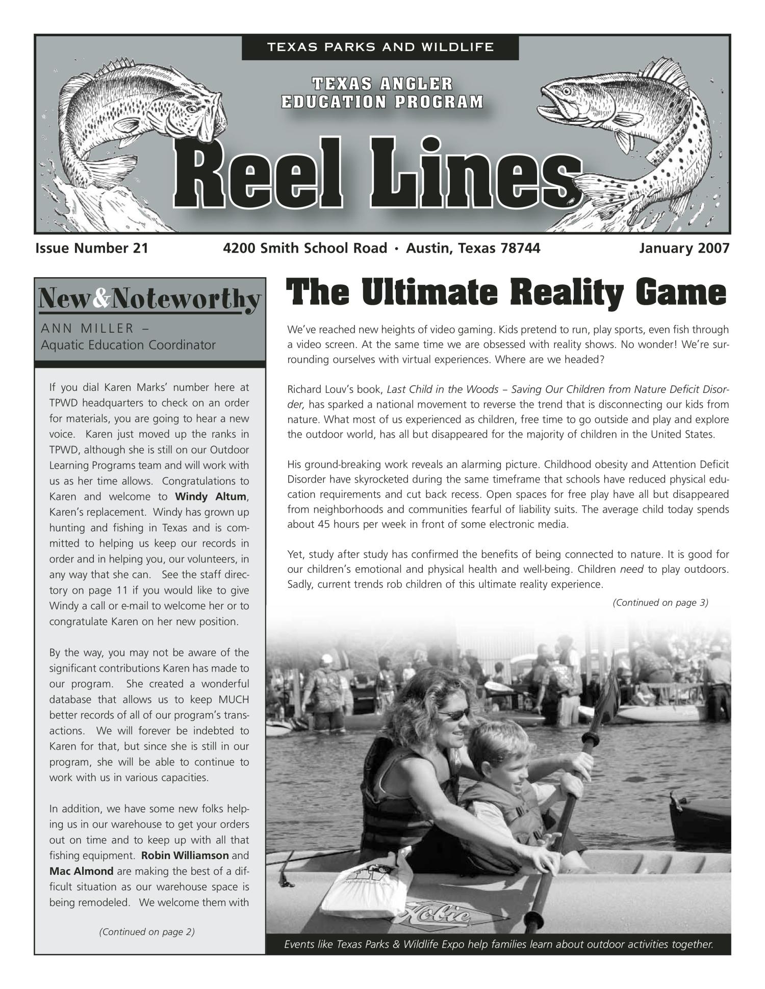 Reel Lines, Issue Number 21, January 2007 - The Portal to Texas History