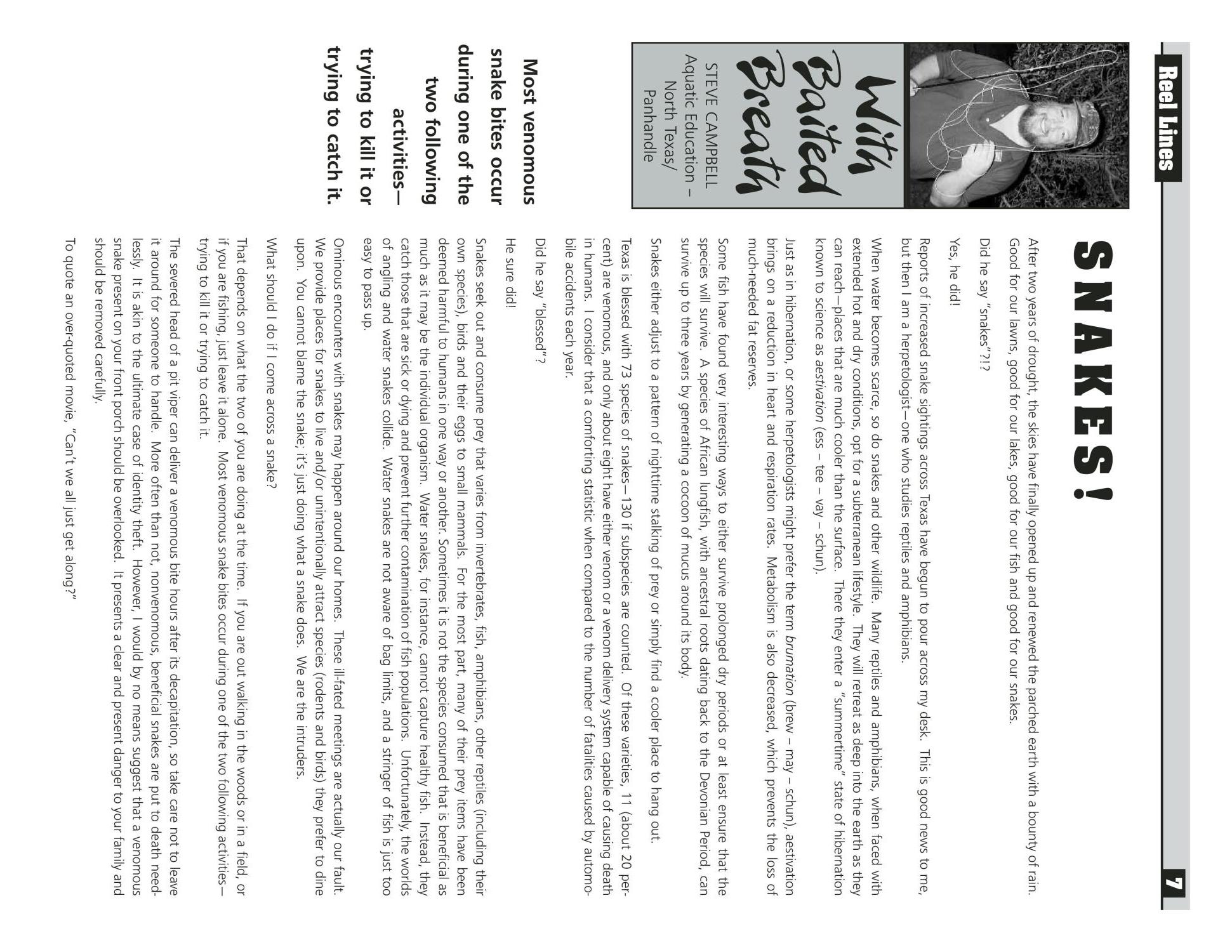 Reel Lines, Issue Number 22, July 2007
                                                
                                                    7
                                                