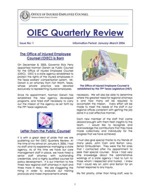 OIEC Quarterly Review, Number 1, January-March 2006