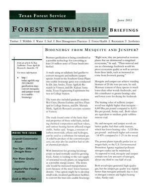 Forest Stewardship Briefings, June 2012