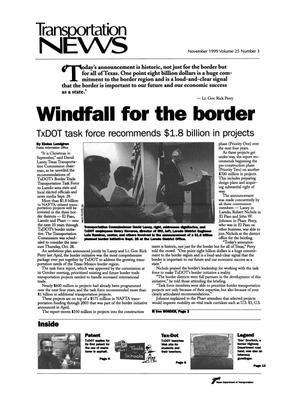 Transportation News, Volume 25, Number 3, November 1999
