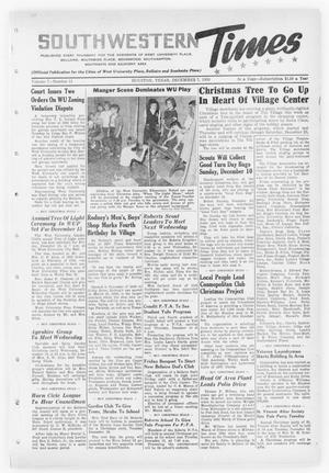 Primary view of object titled 'Southwestern Times (Houston, Tex.), Vol. 7, No. 11, Ed. 1 Thursday, December 7, 1950'.