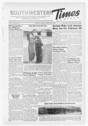 Southwestern Times (Houston, Tex.), Vol. 7, No. 20, Ed. 1 Thursday, February 8, 1951