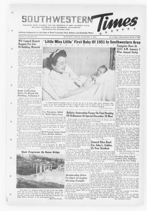 Southwestern Times (Houston, Tex.), Vol. 7, No. 15, Ed. 1 Thursday, January 4, 1951