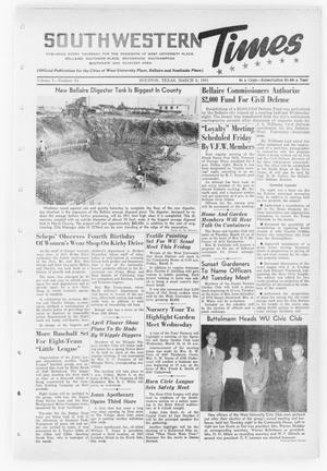 Primary view of object titled 'Southwestern Times (Houston, Tex.), Vol. 7, No. 24, Ed. 1 Thursday, March 8, 1951'.