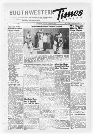 Southwestern Times (Houston, Tex.), Vol. 6, No. 38, Ed. 1 Thursday, June 15, 1950