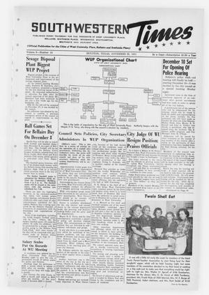 Southwestern Times (Houston, Tex.), Vol. 8, No. 10, Ed. 1 Thursday, November 29, 1951