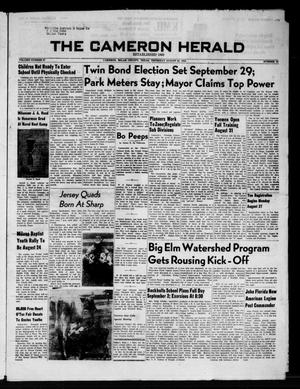 Primary view of object titled 'The Cameron Herald (Cameron, Tex.), Vol. 97, No. 21, Ed. 1 Thursday, August 23, 1956'.