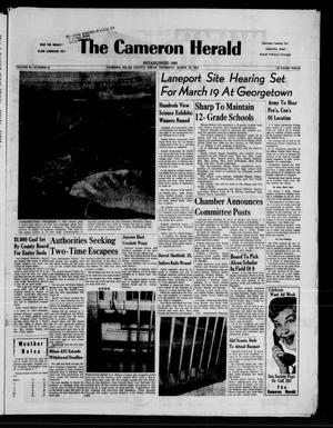 Primary view of object titled 'The Cameron Herald (Cameron, Tex.), Vol. 98, No. 50, Ed. 1 Thursday, March 13, 1958'.