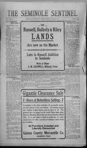 The Seminole Sentinel (Seminole, Tex.), Vol. 17, No. 50, Ed. 1 Thursday, March 6, 1924