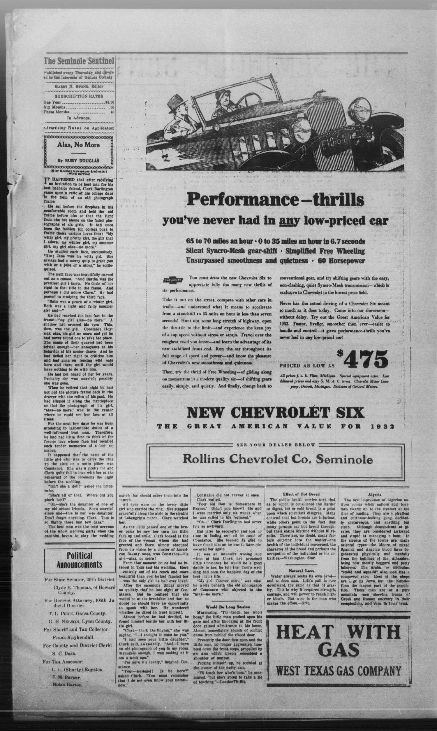 The Seminole Sentinel (Seminole, Tex.), Vol. 25, No. 42, Ed. 1 Thursday, January 28, 1932
                                                
                                                    [Sequence #]: 2 of 4
                                                