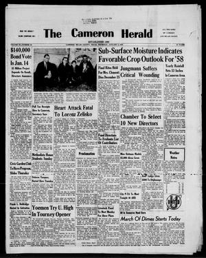 The Cameron Herald (Cameron, Tex.), Vol. 98, No. 40, Ed. 1 Thursday, January 2, 1958