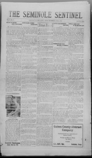 The Seminole Sentinel (Seminole, Tex.), Vol. 16, No. 10, Ed. 1 Thursday, June 1, 1922