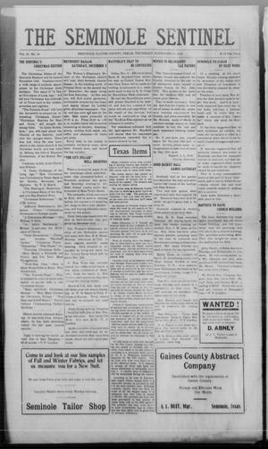 Primary view of object titled 'The Seminole Sentinel (Seminole, Tex.), Vol. 16, No. 34, Ed. 1 Thursday, November 16, 1922'.